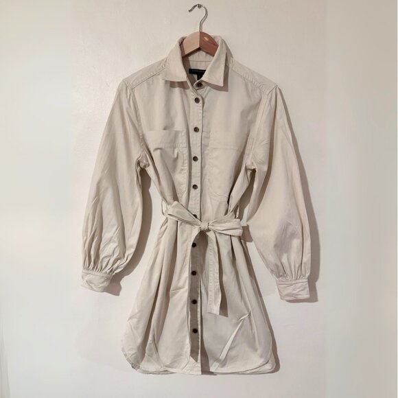 Banana Republic Cream Button-Up Dress - Picture 1 of 4